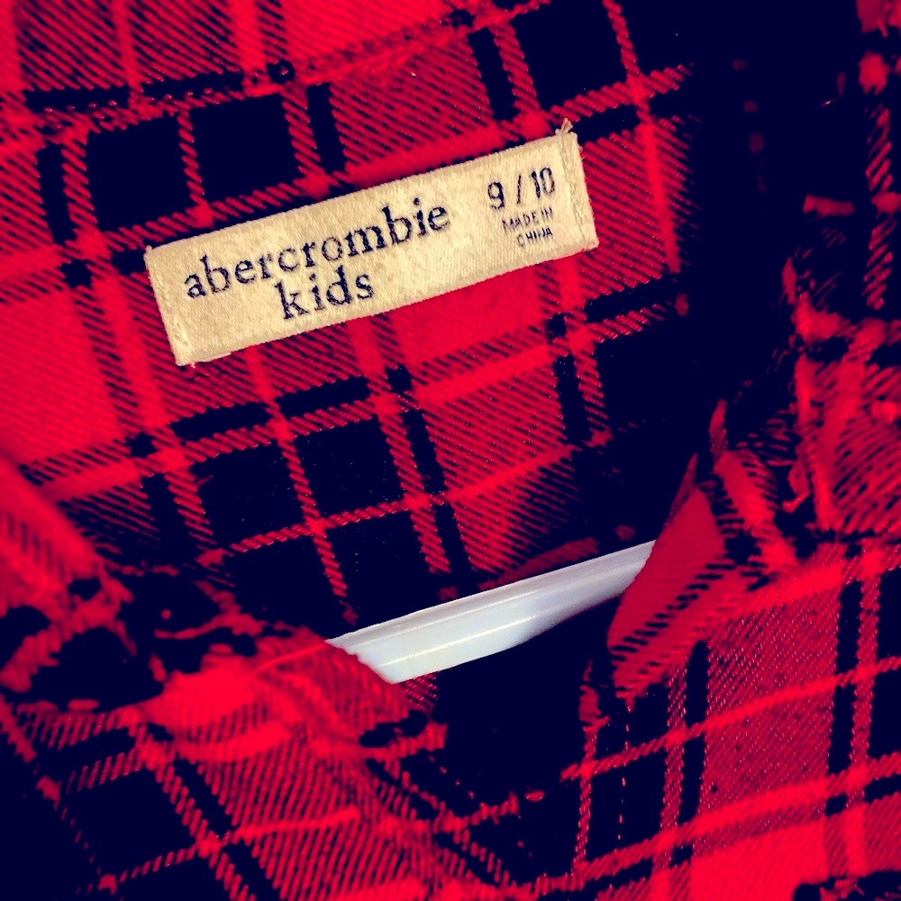 3/$15 Abercrombie Buffalo Plaid Flannel